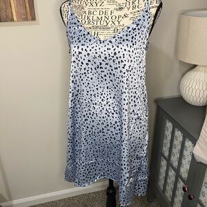 645 Zenana Outfitters Blue Animal Print Midi Dress